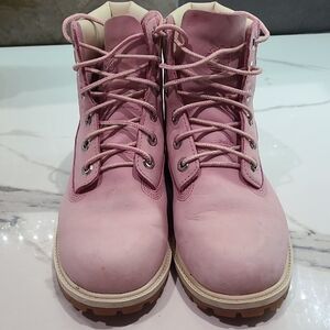 Timberland Pink Lace-Up Women's Work Boots